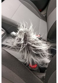 Resim El Freni Süsü,el Freni Peluşu Siyah Gri 