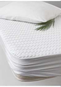 Resim Kapitoneli Fitted Lastikli Sıvı Geçirmez Alez -160x200cm Beyaz 