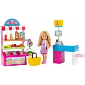 Resim Barbie Chelsea Meslekleri Öğreniyor Market Çalışanı Chelsea ve Oyun Seti GTN67 