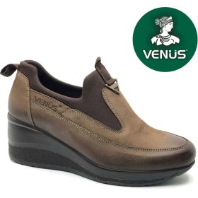 Resim Venüs Maranta Hakiki Deri Dolgu Topuk Ortopedik Kadın Casual Ayakkabı 