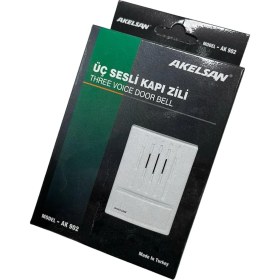 Resim Daders Home Kanarya Kapı Zili AK-902 - 3 Sesli, 12V Ac, 11X8X2 cm - Zil Trafosu ile Uyumlu, Kolay Montaj 