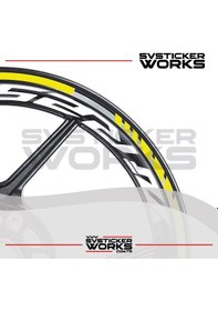 Resim Yamaha Yzf-r25 Jant Sticker Dış Ve İç Set Sticker Jant Şeridi Sarı 