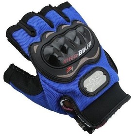 Resim Passion Probiker Motosiklet Eldiveni Korumalı Mavi Xl Mc-04 - Parmak Koruma, Kaydırmaz Avuç İçi, Bilek Ayarlanabilir Açık Mavi 