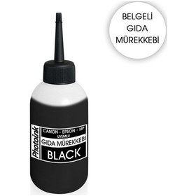 Resim Canon / Hp Uyumlu 100 Ml. Siyah Gıda Mürekkebi 