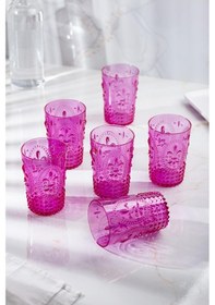 Resim Akrilik Pembe Tekli Kısa Bardak & Su Meşrubat Kahve Yanı Bardağı 400 Ml Cam Değildir Pembe 