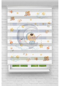 Resim Perdecizade Enxboy Ukucu Çocuk Dijital Baskılı Zebra Perde-cocuk Odası-stor Perde Renkli 