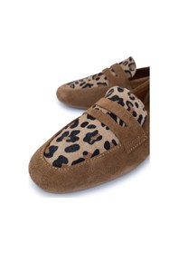 Resim Tamer Tanca Kadın Hakiki Deri Taba Süet Loafer Ayakkabı 961 555 Bn Ayk Y25 Taba Suet/leopar Taba 