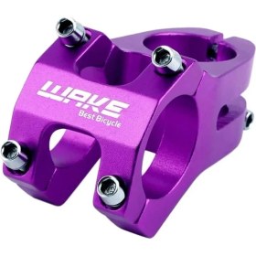 Resim Wake Alüminyum Mor 31.8 45MM Kısa Gidon Boğazı 