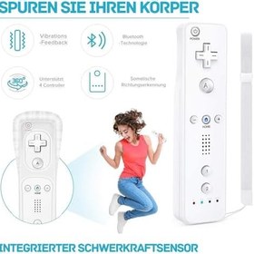 Resim songyea Wii uzaktan kumanda, silikon kılıflı ve el kayışlı, oyun denetleyicisi, Wii Controller kablosuz uzaktan hareket sensörü, Wii ve Wii konsolu için 