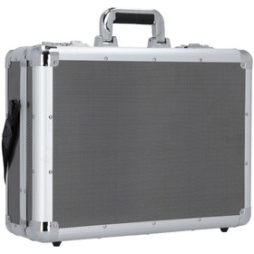 Resim 45 cm Carbon Optik Alüminyum Laptop Bölmeli Evrak Çantası Organizerli 