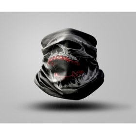 Resim Buffalo Skull Tasarımlı Motorcu Buff Maske Outdoor Boyunluk Unisex Bandana 