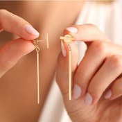 Resim Sembol Gold Altın Küp Tel Küpe İtaly 5.0 cm 
