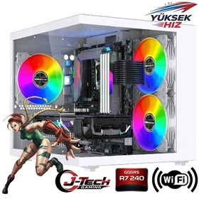 Resim J-Tech Ragepc i5-10400F 16 GB 500 GB + 256 GB SSD R7240 Windows Masaüstü Oyuncu Bilgisayar 