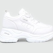 Resim MP Beyaz Yüksek Tabanlı Rahat Kadın Spor Ayakkabı Günlük Sneaker 