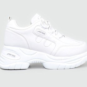 Resim MP Beyaz Yüksek Tabanlı Rahat Kadın Spor Ayakkabı Günlük Sneaker 