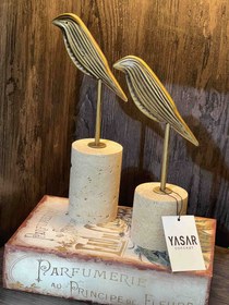 Resim Aviora Dekoratif Kuş Obje Traverten Mermer 