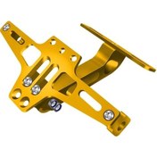 Resim Hightower Yeni Motosiklet Aksesuarları Altın Sku Evrensel Ayarlanabilir Alüminyum Plaka Tutucu 