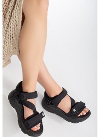 Resim Sandal Spor Kadın Günlük Sandalet Ss001-0178 Siyah 