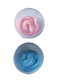 Resim Ele Yapışmayan Pembe-mavi Slime 2 Li Pofuduk Slaym Oyun Hamuru 
