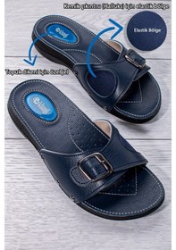 Resim Khayt Minel Anatomik Ortopedik Jel Taban Günlük Kadın Terlik-Lacivert (553471266) Lacivert 