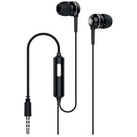 Resim Syrox K1 3.5 MM AUX 1.2 M Kablolu Mikrofonlu Kulak İçi Kulaklık Siyah 