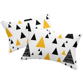 Resim 2li Yastık Kılıfı 50x70 Cm Only İlove Siyah-sarı Siyah - Sarı 