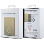 Resim Guess Lisanslı Magsafe Şarj Özellikli Taşlı 4G Logolu Powerbank 3000mAh 5W Gold 