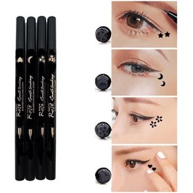 Resim Roesie Rose Çift Taraflı Ay Yıldız Kalp ve Çiçek Desenli Kalem Eyeliner 4'lü 