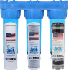 Resim Daire Ve Bina Girişi 3 Aşamalı Su Yumuşatma Cihazı (Spun - Blok - Silifoz) 