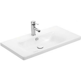 Resim Sanovit Soft 80 CM Konsollu Oval Köşeli Lavabo Beyaz 