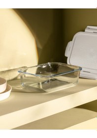 Resim Madame Coco Modena Dikdörtgen Kapaklı Borosilikat Cam Saklama Kabı - Ekru - 1500 Ml 8684427217054 Ekru 