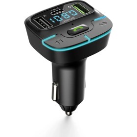 Resim Tekno Grup Jops F9 Araç Fm Transmitter 5.3 Bluetooth Araç Kiti USB ve Type-C 18W Hızlı Şarjlı Çakmaklık Girişli Müzik çalar ve Telefon Görüşmesi 