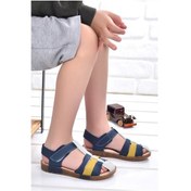 Resim Kiko Şb 2479-87 Orto Pedik Erkek Çocuk Sandalet Terlik Lacivert - (414664005) Lacivert 