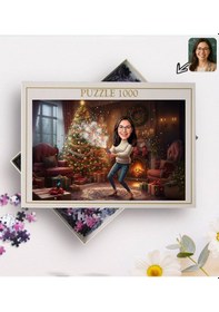 Resim Bk Gift Kişiye Özel Kadın Yılbaşı Karikatür Tasarımlı 1000 Parça Profesyonel Puzzle-8, 1000 Puzzle, Yeni Yıl Hediyesi, Yılbaşı Hediyesi Kobitmeyencom3 