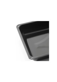 Resim Siyah Parlak Emaye Dikdörtgen Derin Fırın Tepsisi 26 37 5 Cm Siyah 