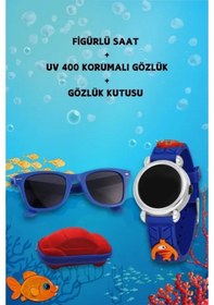 Resim Lumaworld Gri Figured Digital Led Dokunmatik Ekranli Su Gecirmez Cocuk Saati Altın 