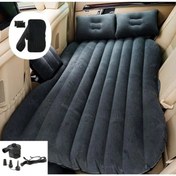 Resim caraks Araba Koltuğu Yatağı Otomobil Arka Koltuk Için Şişme Yatak Komprösörlü Şaft Destekli Siyah Renk 