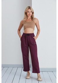 Resim Basic Model Bol Paça 2 İplik Eşofman Altı Mor-mor Mor 