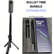 Resim Insta360 X Serisi & DJI Aksiyon Kamerası Bullet Time Paketi: 360° Dönebilen Sap, Dokulu Tutamaçlı ABS Tripod Standı, Insta360 ONE X/X3/GO 3 & DJI Hero 11/10/9 ile Uyumlu, 3kg'a Kadar Taşıma Kapasitesi, Siyah, Sosyal Medya Aracı | Dokulu Tutamaç Sapı | Dayanıklı Yapı 