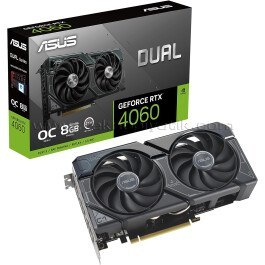 Resim Asus GeForce Dual RTX4060 O8G RTX 4060 8 GB GDDR6 128 Bit Gaming Ekran Kartı (AS-DUAL-RTX4060-O8G-GAM) 