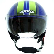 Resim Axxis Square Flag B7 Gloss Blue Yarım Motorsiklet Kaskı 