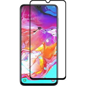 Resim Microsonic Samsung Galaxy A70 Tam Kaplayan Temperli Cam Ekran Koruyucu Siyah 