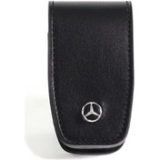 Resim Mercedes-benz 6th Nesil Siyah Deri Anahtarlık Kapağı 
