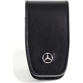 Resim Mercedes-benz 6th Nesil Siyah Deri Anahtarlık Kapağı 