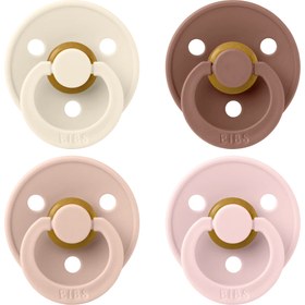 Resim Bibs 4'lü Emzik Seti - Ivory/Blush/Woodchuck/Blossom - 0-6 Ay 