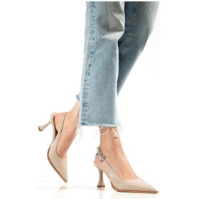 Resim Suins Shoes Suins Doria Model Kadın Stiletto Ayakkabı Ten 