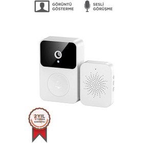 Resim Torima X9 Beyaz Akıllı Su Geçirmez Kablosuz Kapı Zili 