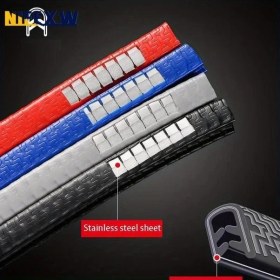 Resim Trendooze Turcoshop11 Siyah 78.74 İnç Çelik Kapı Kenar Koruması Çizilme Önleyici Lastik Conta 
