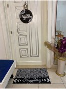 Resim HOBİ55 Ahşap Kapı Süsü Ve Hoşgeldin Desenli Kapı Önü Paspası Set-3 