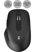 Resim Everest SM09 Siyah 3 Cihaz Desteği 2.4g+Bt1+Bt2 Android-Iospc Uymlu Ofis-Oyun Bluetooth Mouse Kablosuz Mouse 
